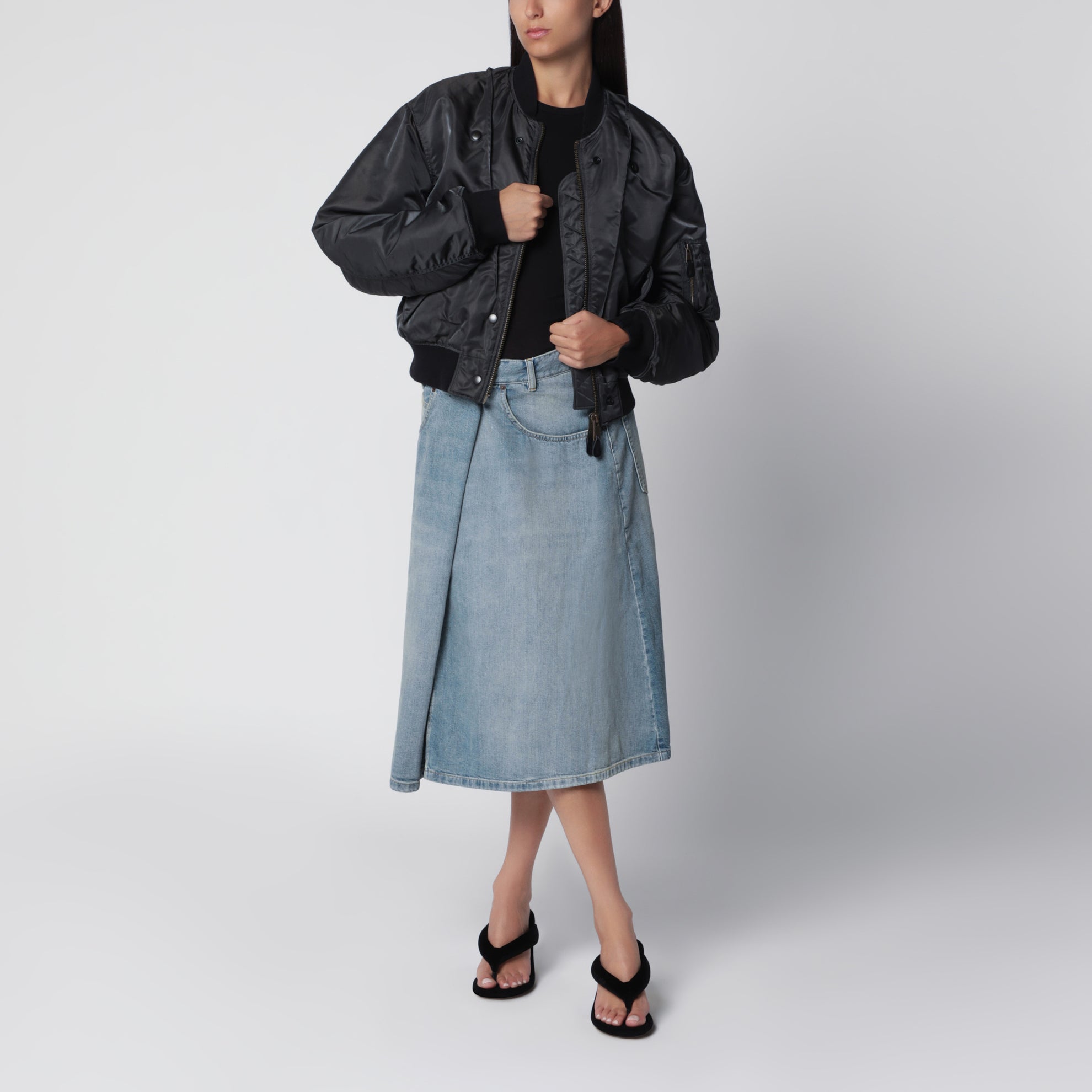 Reversible dark grey MA-1 jacket