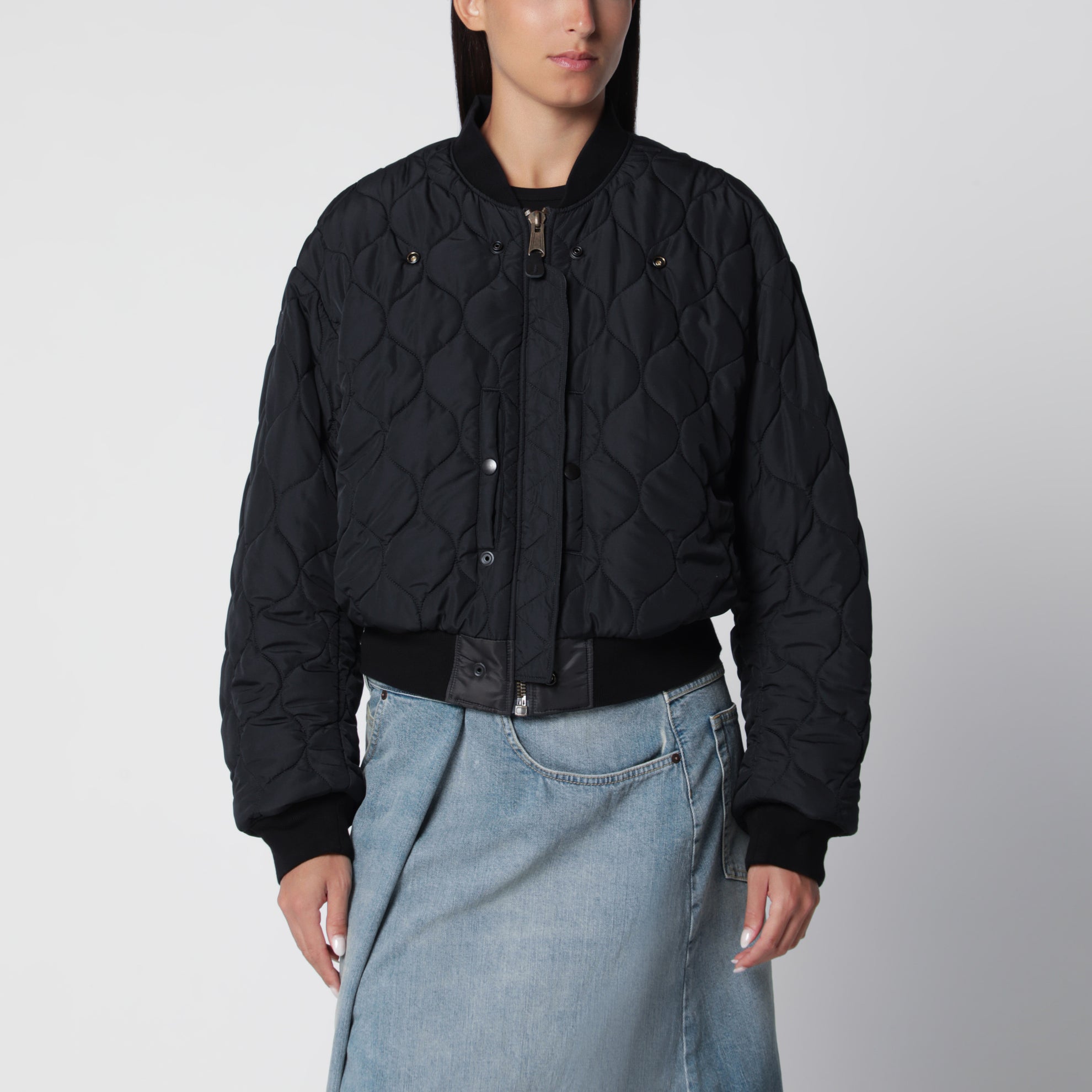 Reversible dark grey MA-1 jacket
