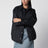 Oversized black padded jacket in polyamide