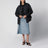 Oversized black padded jacket in polyamide