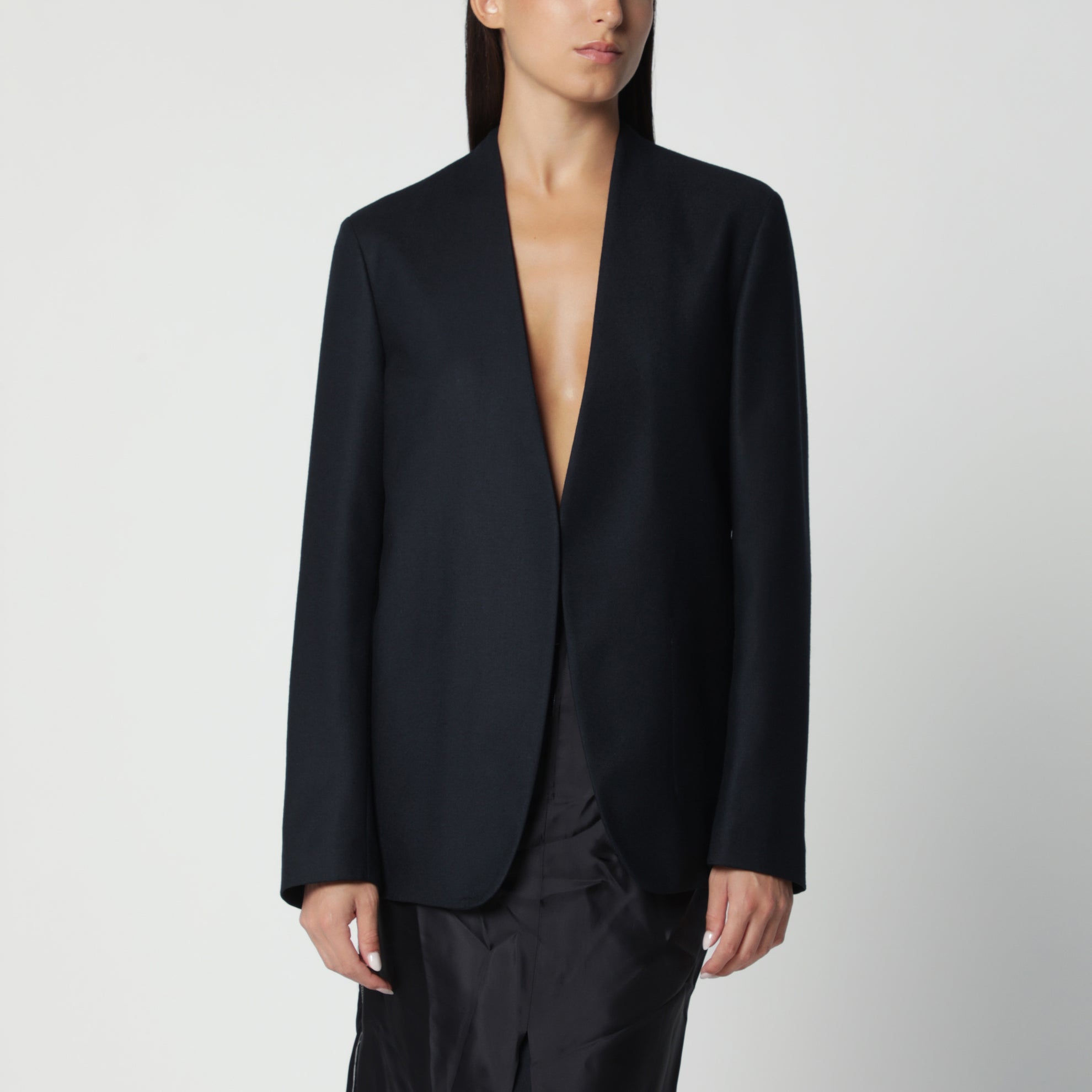 Giacca in lana vergine blu navy