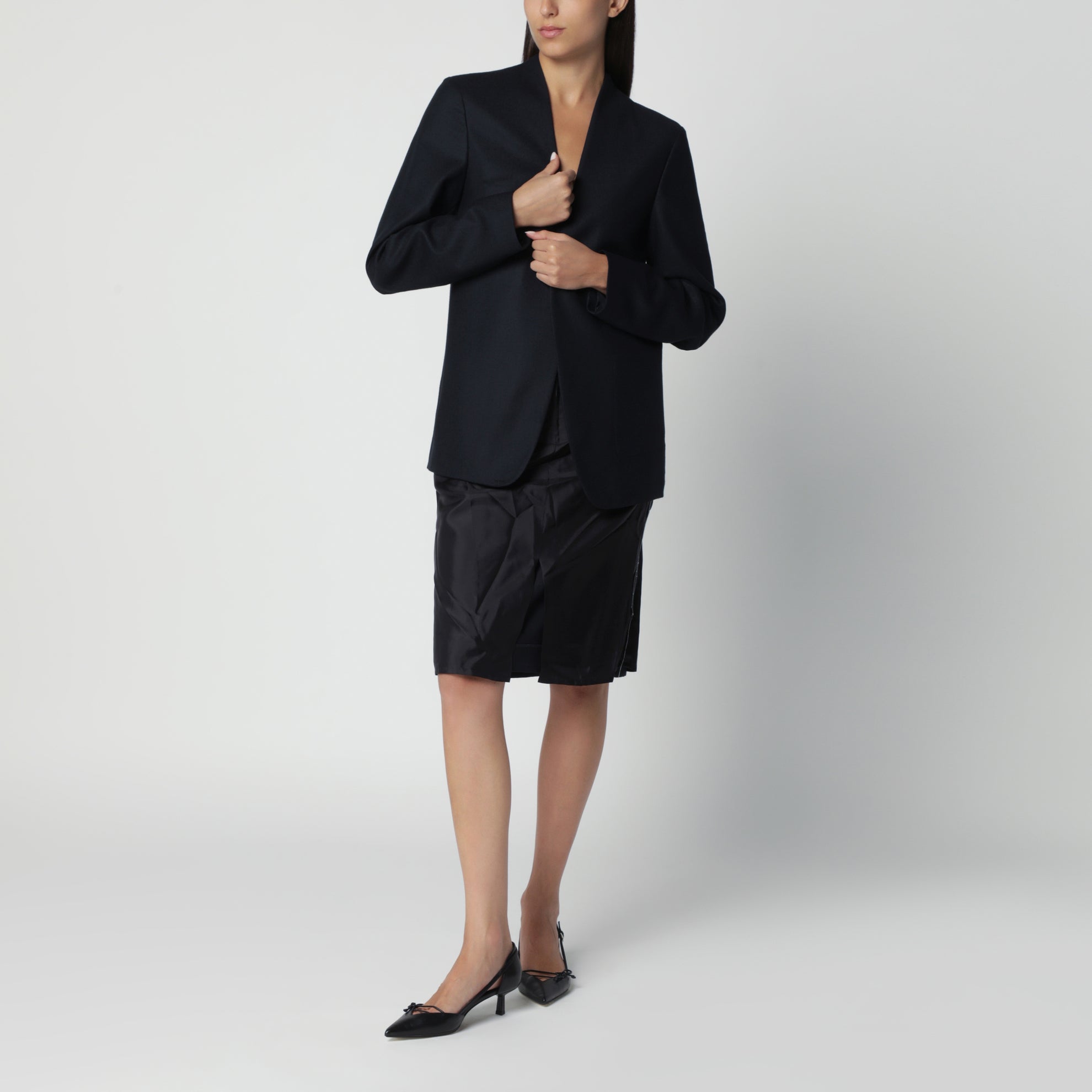 Giacca in lana vergine blu navy