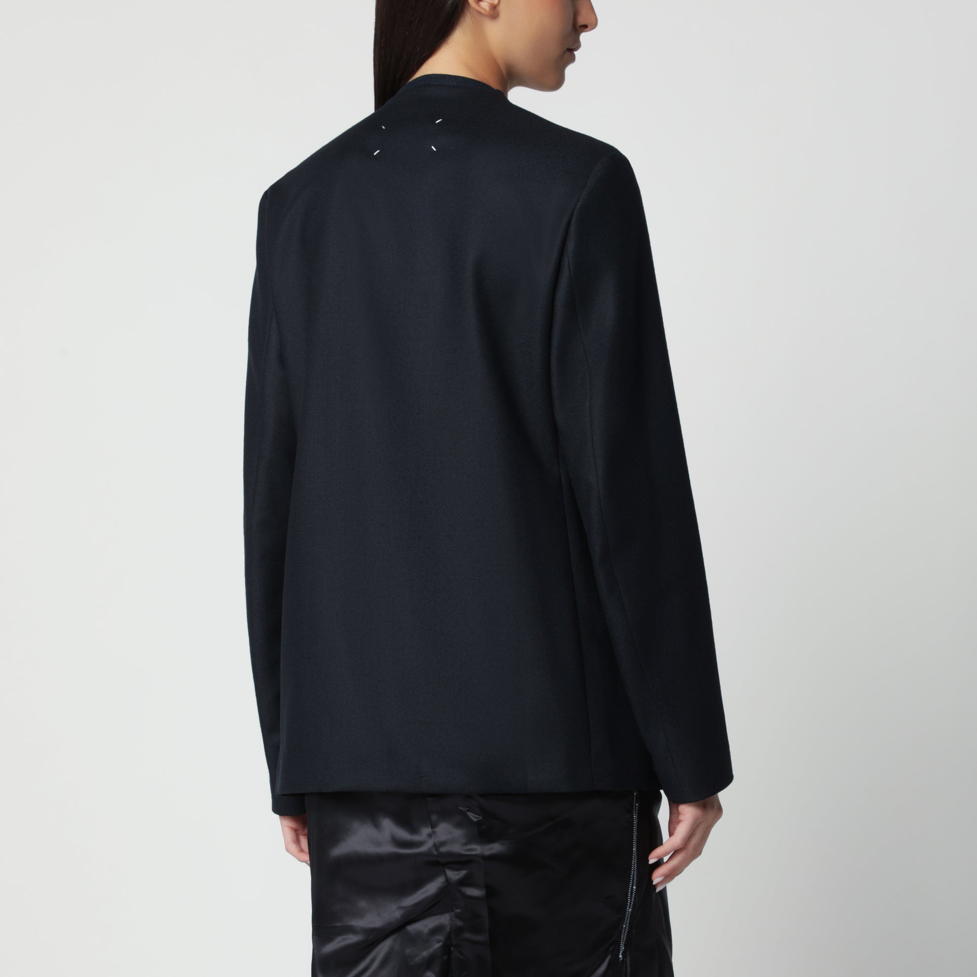 Giacca in lana vergine blu navy
