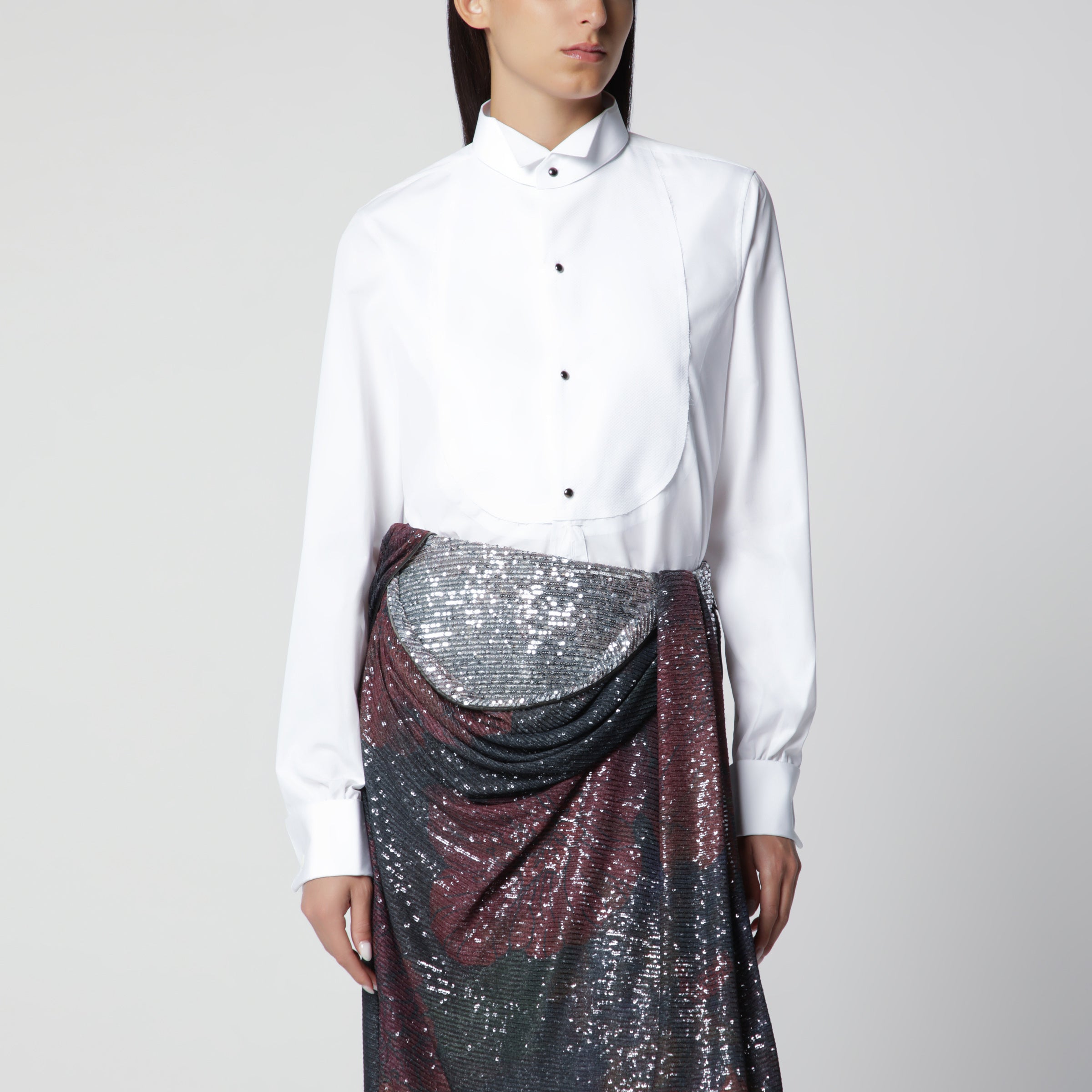 トップス Maison Margiela SLIM FIT POPLIN SHIRT Maison Margiela Long-sleeve cotton poplin shirt in white | TheDoubleF