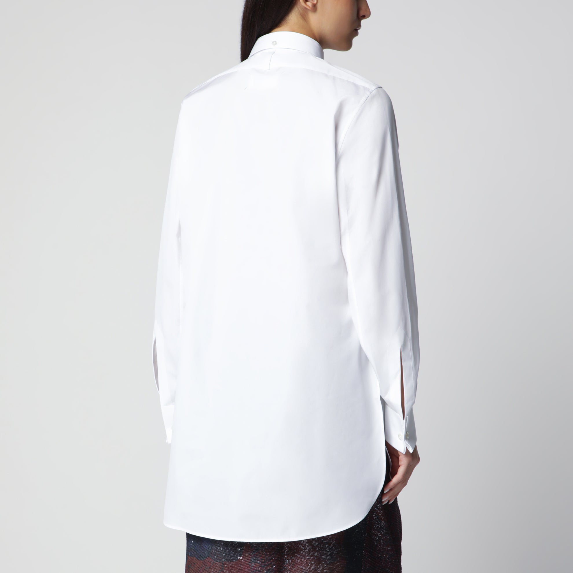 Camicia in popeline di cotone bianca