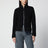 Cardigan con zip nero in misto lana