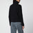 Cardigan con zip nero in misto lana