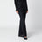 Pantaloni dritti blu navy in lana vergine