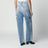 Loose blue jeans with drawstrings