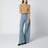 Jeans aus stonewashed Denim in Medium Blau