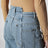 Jeans aus stonewashed Denim in Medium Blau