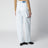 Jeans con cut-out in cotone blu sbiadito