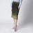 Virgin wool midi skirt with faded check pattern