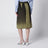 Virgin wool midi skirt with faded check pattern