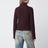 Chocolate rib-knit zip cardigan