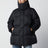 Nylon puffer jacket with detachable sleeves in black