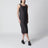Grey midi slip dress with lace trims