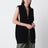 Gilet con zip in lana nero