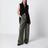 Gilet con zip in lana nero