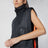 Schwarze Nylonweste mit Reißverschluss