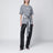 Grey mélange cotton T-shirt with gloves