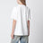 White cotton jersey T-shirt with logo patch