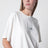 White cotton jersey T-shirt with logo patch