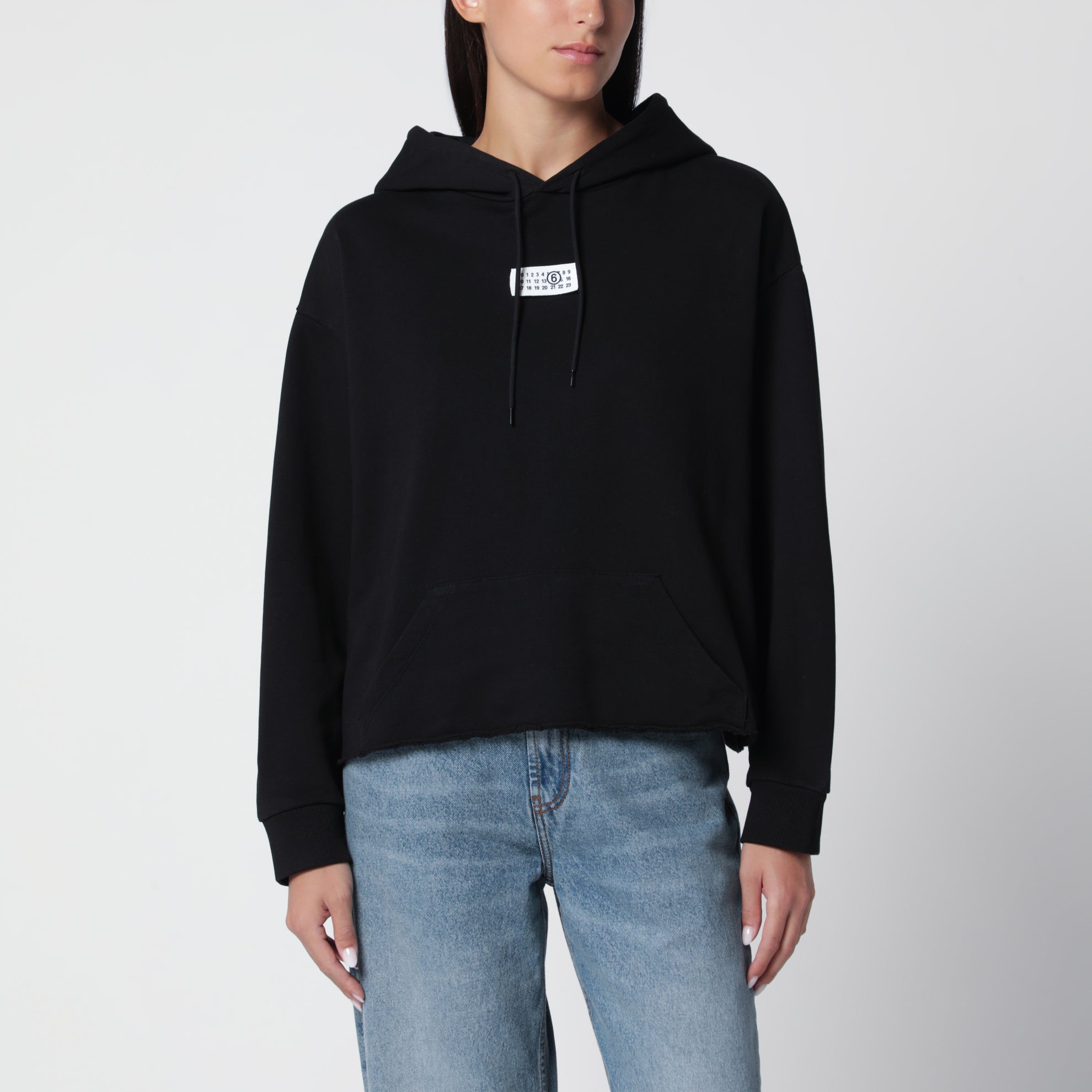 Sweat à capuche noir avec Patch Numeric Logo