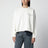 Écrufarbenes Fleece-Sweatshirt mit Logoprint