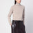 Beige wool blend turtleneck sweater