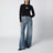 Enger Pullover aus Wollmix mit Kontrastborte, Schwarz