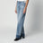 Jeans a gamba dritta in cotone blu