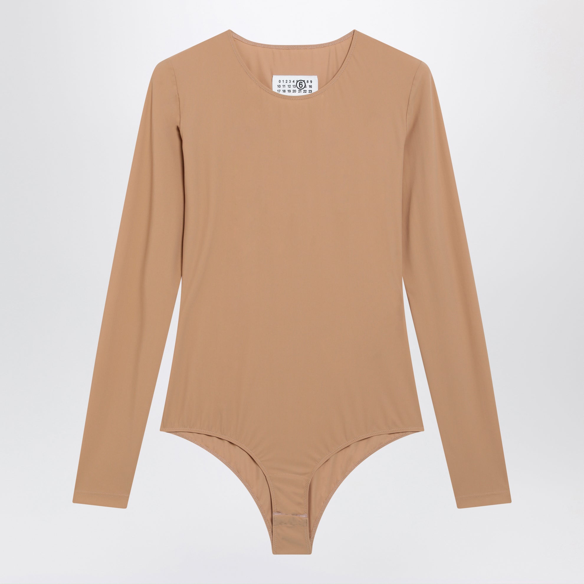 Hautfarbener Body aus Lycra-Jersey