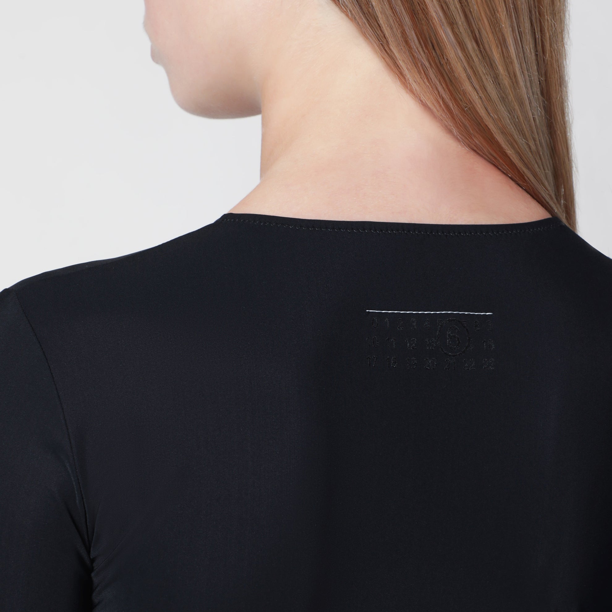 Black lycra jersey bodysuit
