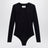 Schwarzer Body aus Lycra-Jersey