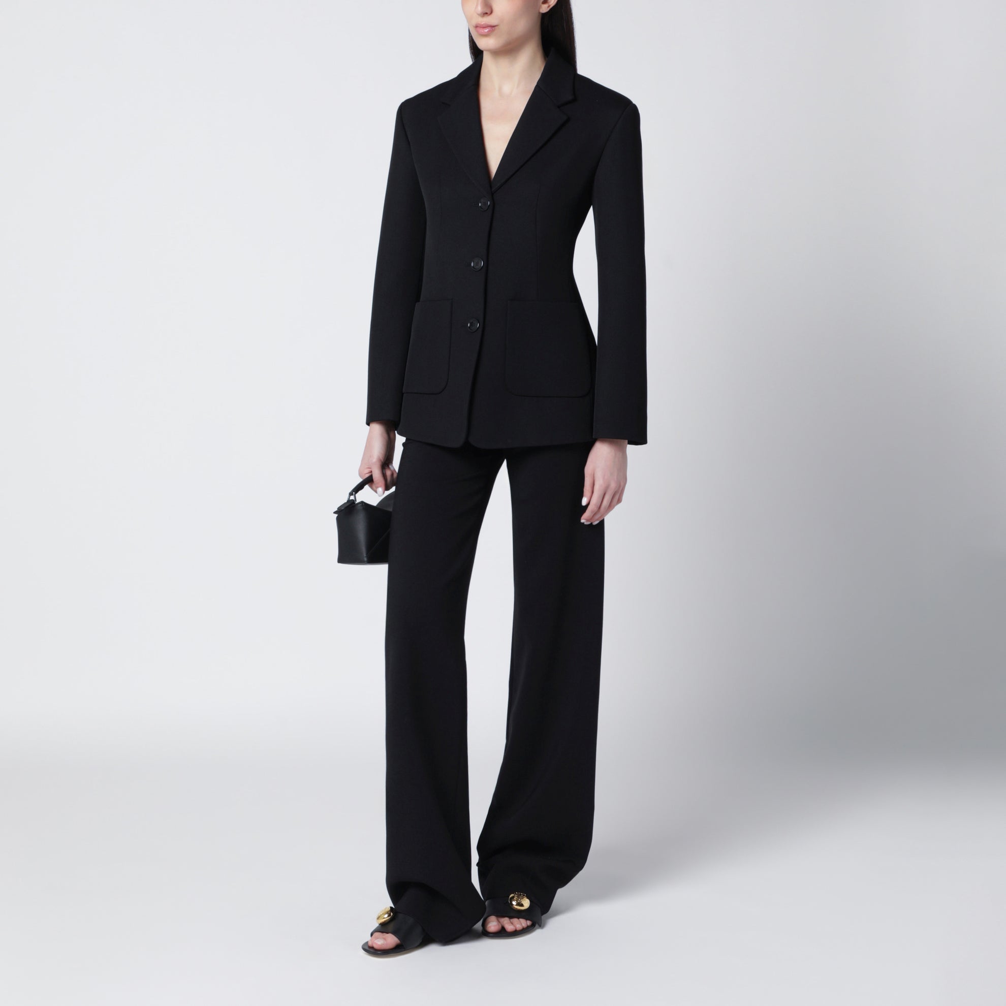 Black wool twill jacket