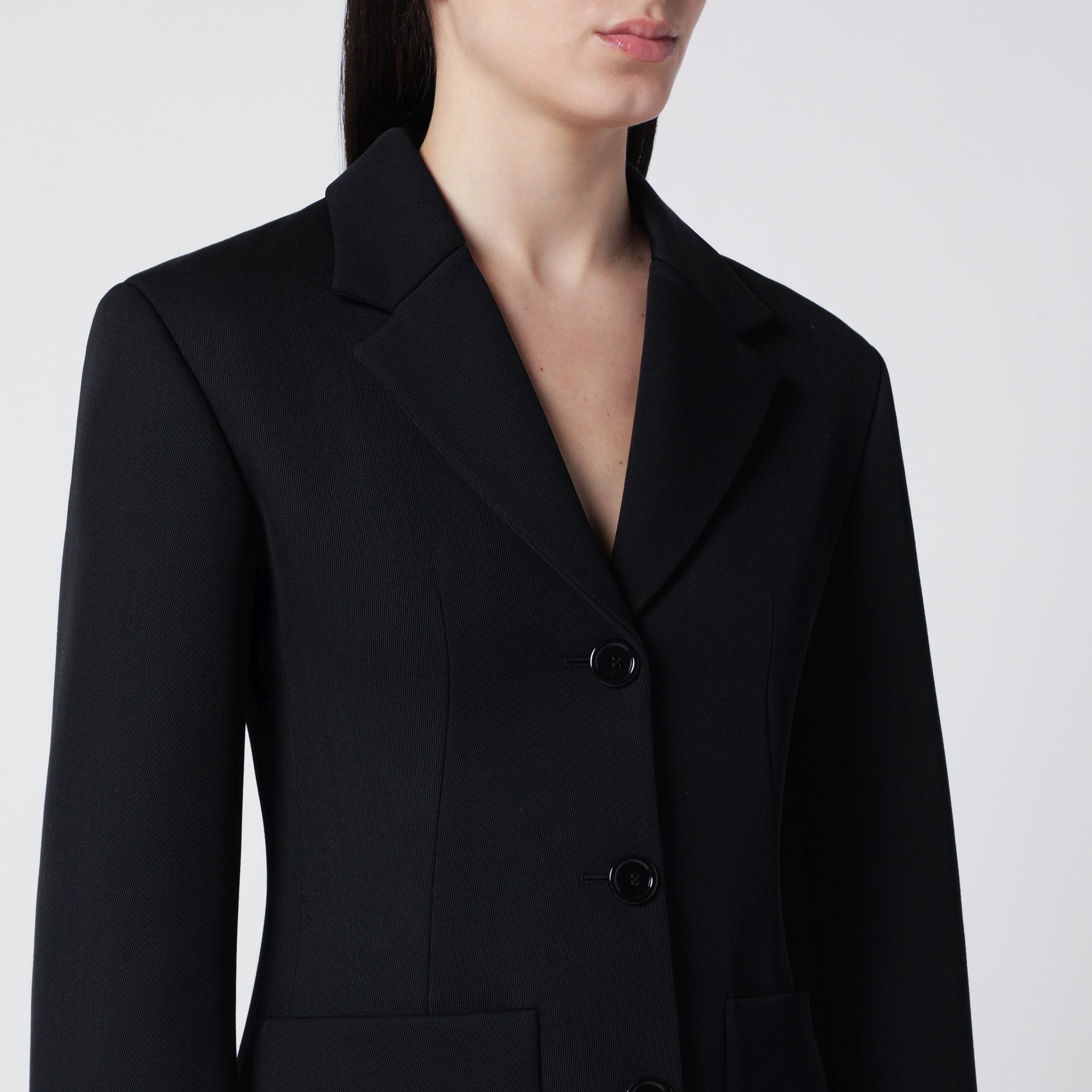 Black wool twill jacket