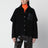 Black cape in wool and cashmere