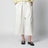 White cotton and silk cropped belted trousers