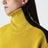 Olive green wool sweater with zip detail