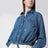 Blue denim shirt with belt