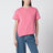 Pink asymmetric T-shirt in cotton blend