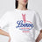 T-shirt blanc en mélange de coton