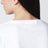 T-shirt blanc en mélange de coton