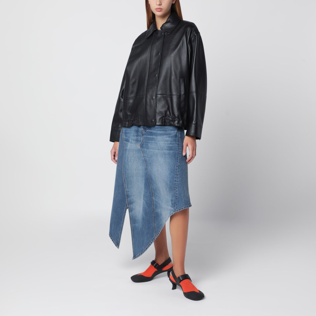 Veste en agneau noir