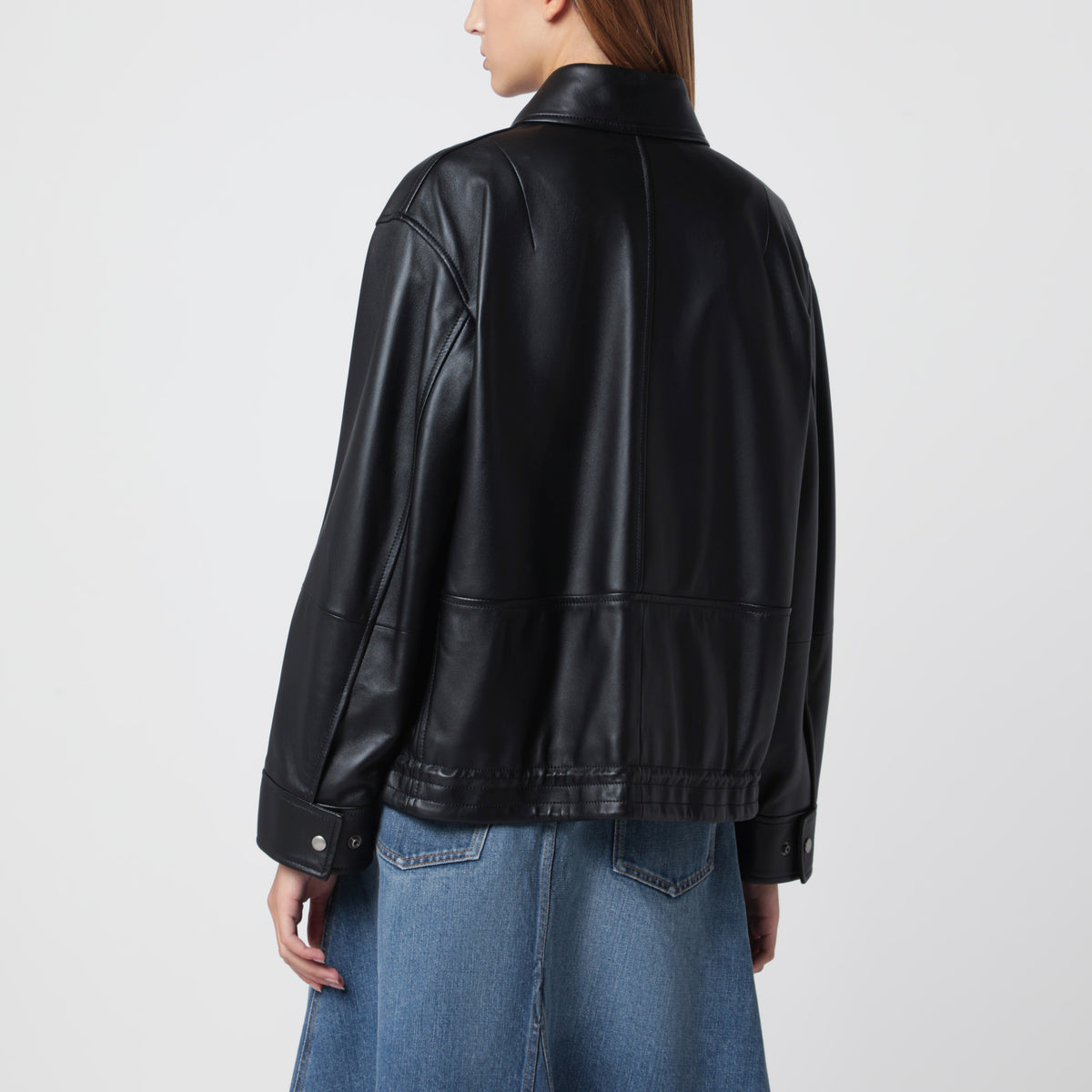 Veste en agneau noir