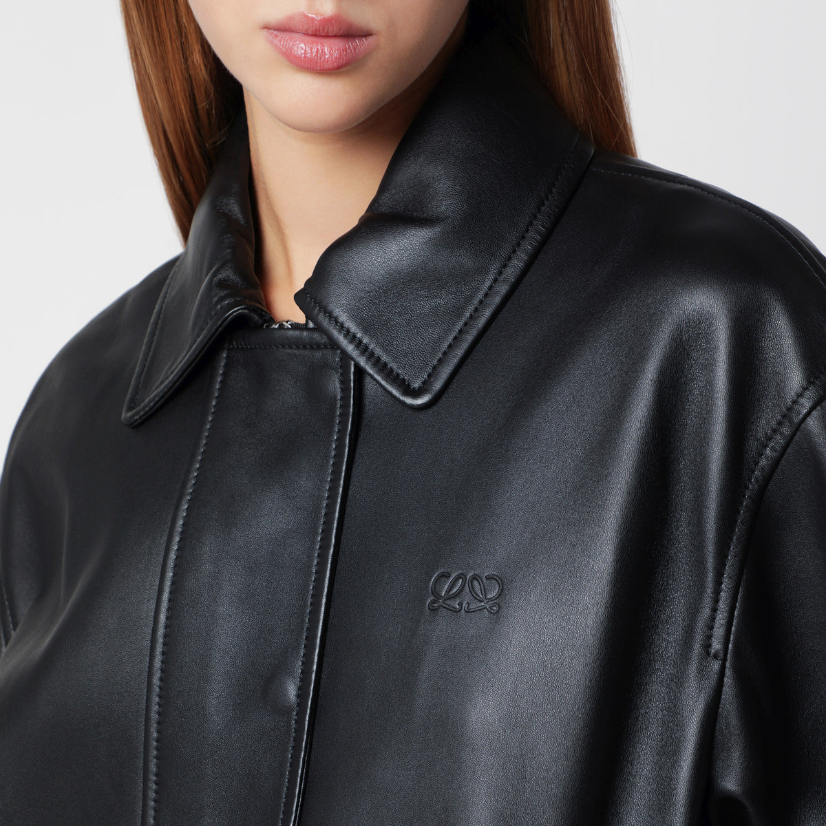 Veste en agneau noir
