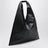 Japanese bag media nera in eco pelle