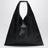 Japanese bag media nera in eco pelle