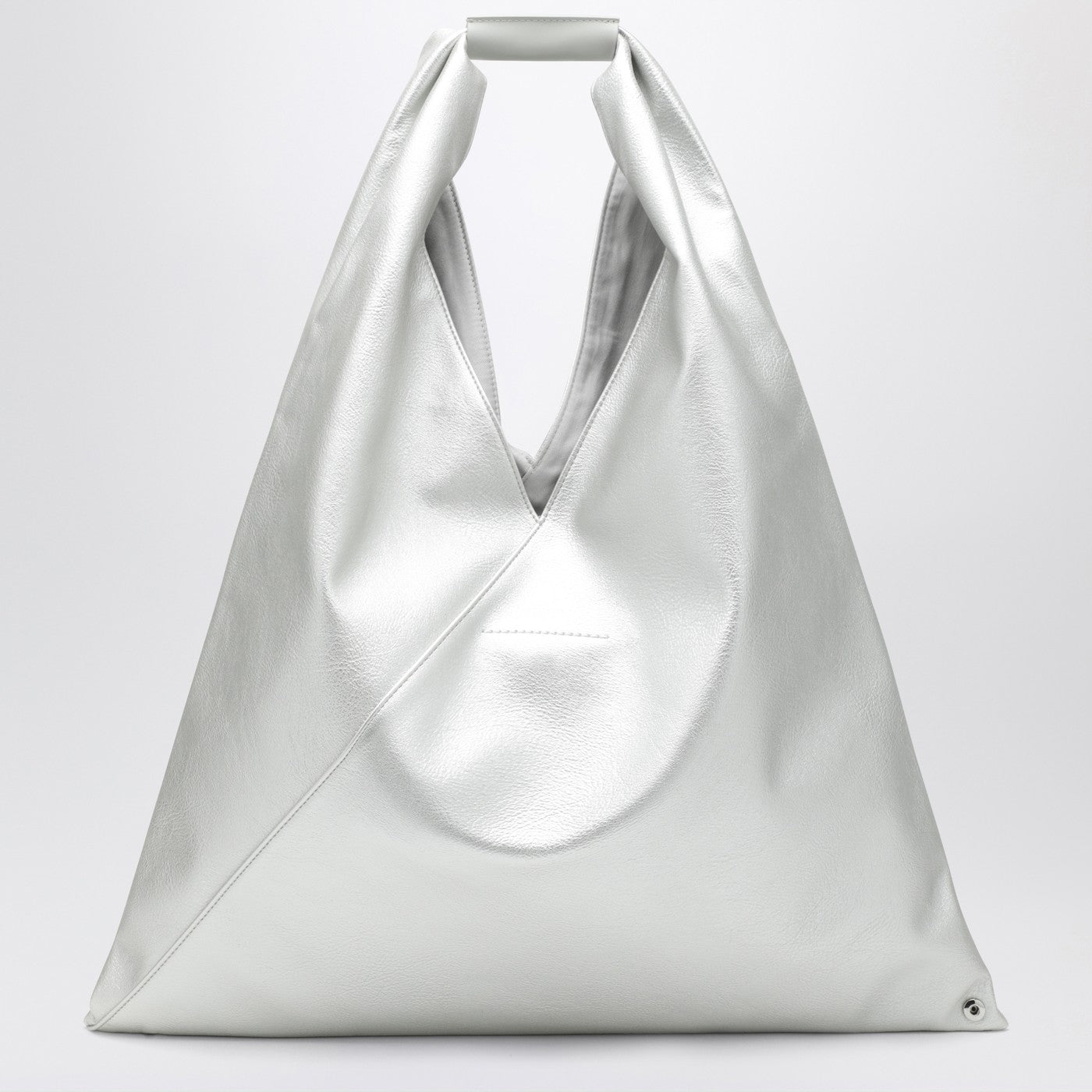 MM6 Medium Japanese bag in silver eco-leather | TheDoubleF